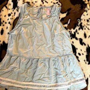 Light blue fancy tank top